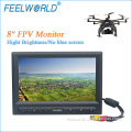 Feelworld 8" High Brightness 450CD/M2 Fpv Monitor W/ Sun Shield No Blue Screen